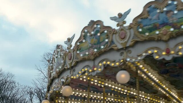 Lovely carousel spinning round in Paris