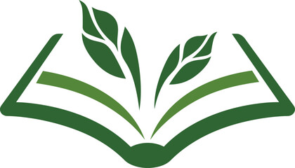 Agricultur Book Logo Design Vector Illustration.