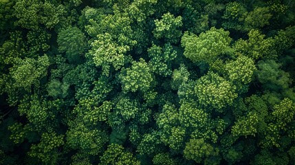 Fototapeta premium top view green forest background