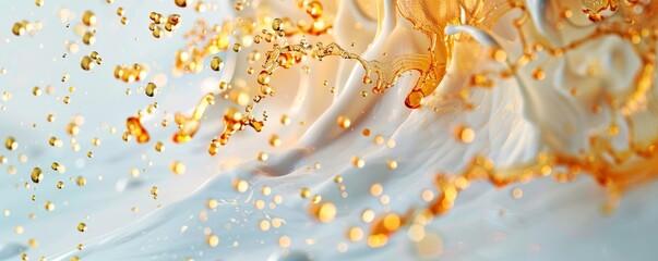 Abstract Oil and Water Mix with Vibrant Colors