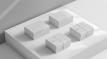 A variety of packaging designs displayed, including cardboard boxes, gift boxes, pouches, and cosmetic containers, showcasing different materials, colors, and styles.