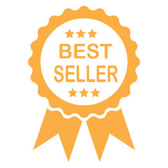 Yellow-coloured Best seller label