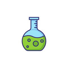 Beaker line icon. Science, biology, investigation. Science concept. Vector illustration for topics like science, investigation, biology