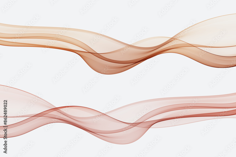 Poster set of colored abstract wave design elements,transparent wave flow.
