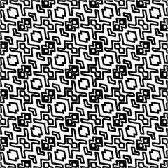 Minimal ornamental background with abstract shapes. Black and white texture. Simple abstract ornament background. Dark repeat design for decor, fabric, cloth.