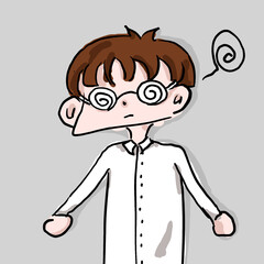 The man in the white robe was dizzy and confused by what he saw.