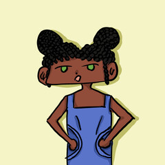 A woman in a blue tank top stood and spoke.