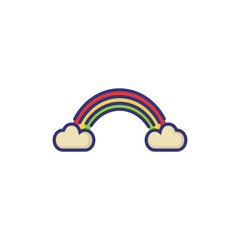 Rainbow line icon. Weather, nature, environment. Weather concept. Vector illustration can be used for topics like environment, ecology, weather forecast