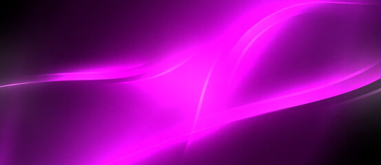 Neon glowing circle rays, light round lines in the dark, planet style neon wave lines. Energetic electric concept design for wallpaper, banner, background