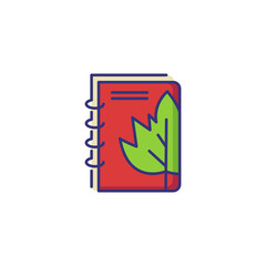 Wine catalog line icon. Planner, book, brochure. Winetasting concept. Vector illustration can be used for topics like winemaking, winery, booklet