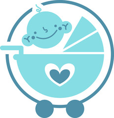 Fototapeta premium Baby Logo Icon Element