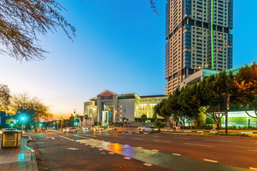 Johannesburg city skyline in Sandton town, South Africa