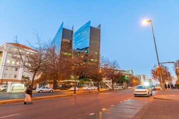 Obraz premium Johannesburg city skyline in Sandton town, South Africa
