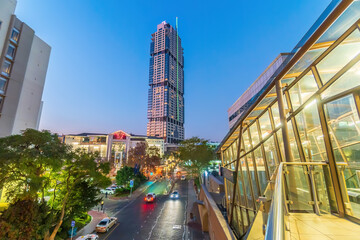 Obraz premium Johannesburg city skyline in Sandton town, South Africa