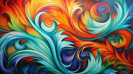 Energetic abstract patterns in vivid