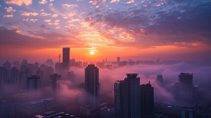 Fototapeta premium Urban Sunrise 