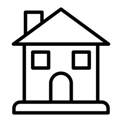 Lodge Vector Line Icon Design