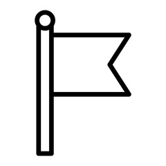 Flag Vector Line Icon Design