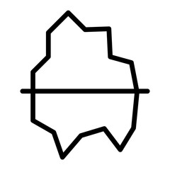 Glacier Vector Line Icon Design