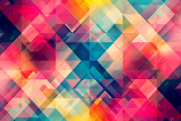 Fototapeta premium geometric abstract pattern, Modern trendy abstract pattern, Collage contemporary seamless pattern, Vibrant Geometric Abstract Pattern Wallpaper with Dynamic Bright Colors and Intricate Design Elements