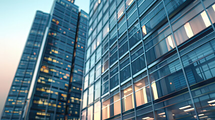 Fototapeta premium modern office building in the night