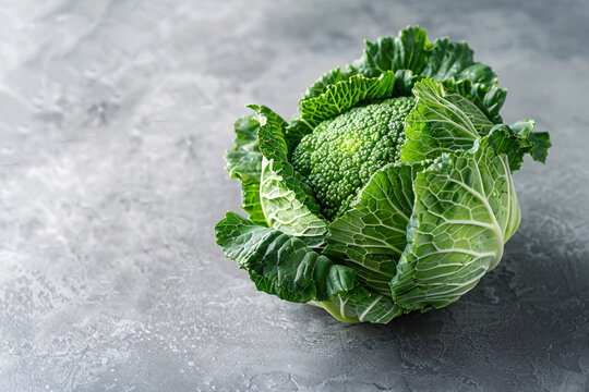 a head of green cabbage