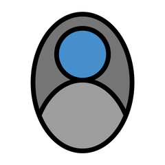 person icon color or logo illustration outline black style	

