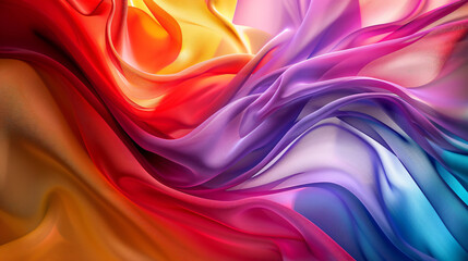 Fototapeta premium Abstract colorful background with flowing lines and curves, vibrant colors, soft lighting, and a sense of movement. Abstract design wallpaper for artistic expression or creative projects. The design f