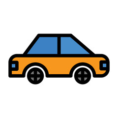 car icon color or logo illustration outline black style	
