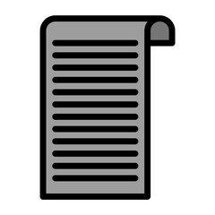 paper file icon color or logo illustration outline black style	
