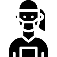 Player, sport girl, female, sportswomen, athlete Icon