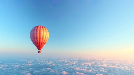 Obraz premium Hot Air Balloons Soaring Over Scenic Landscape