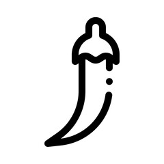 chili pepper line icon