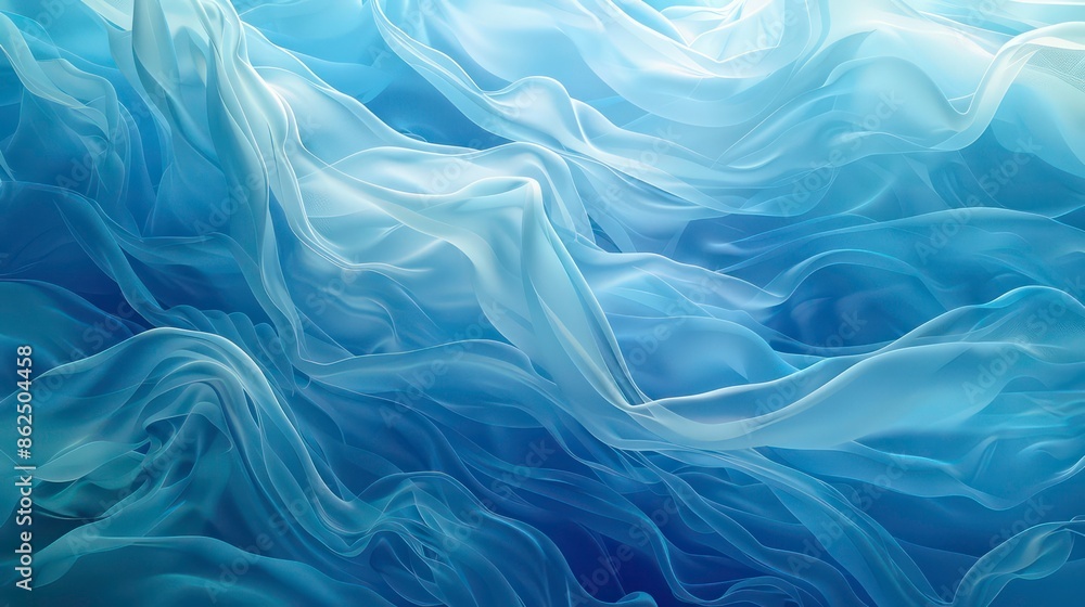 Poster abstract background of flowing curves and soft gradients captures the essence of tranquil seascape. 
