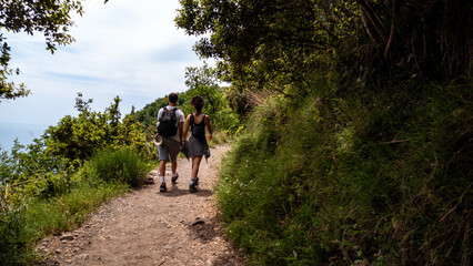 Obraz premium Sentiero degli Dei (Path of God), Costiera Amalfitana (Salerno). Trekking da Bomerano di Agerola a Positano in 4 ore.