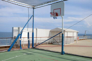 Sports Playground on a Cruise Ship For Basketball at The Sea
