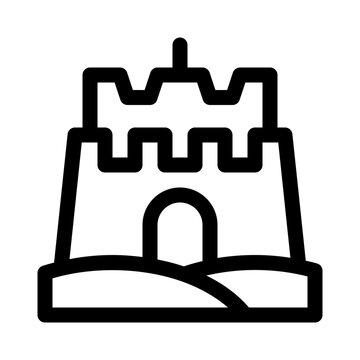 recommend clip art: sand castle line icon