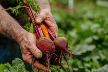 Beet Carrot Harvest: Fresh Organic Vegetables from Nature's Bounty