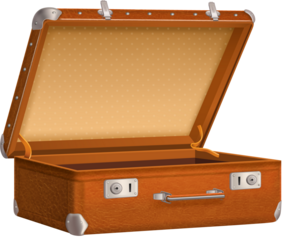 Open Vintage Suitcase
