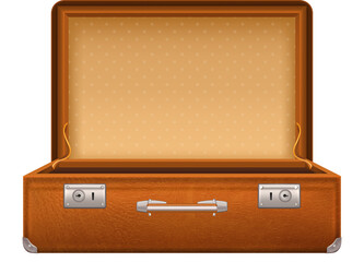 Opened Leather Travel Case