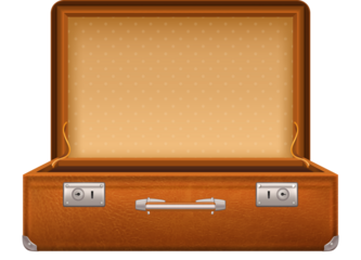 Opened Leather Travel Case