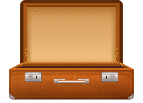 Opened Leather Travel Case