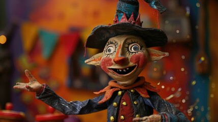 Fototapeta premium Plasticine character. Magic show