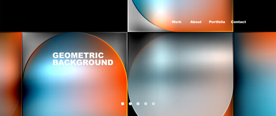 Round squares, circles with fluid gradients. Vector Illustration For Wallpaper, Banner, Background, Card, Book Illustration, landing page