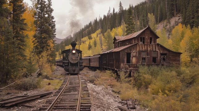 The scenic train ride takes a pause at an abandoned mining town a reminder of the past.