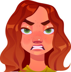 Red Hair Angry Woman