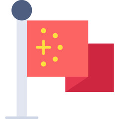 flag, china, national, world, sign Icon