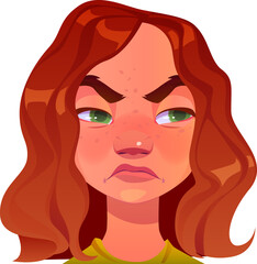 Dissatisfied Girl Face