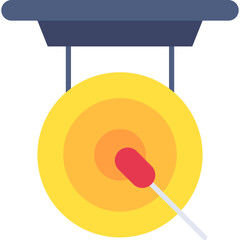 Gong, instrument, music, cultures, celebration Icon