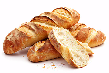 Naklejka premium a pile of loaves of bread